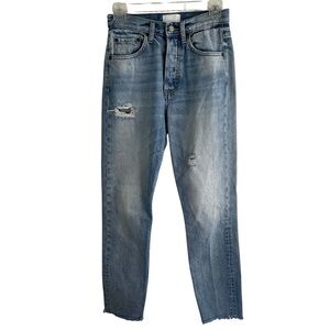 Boyish Authentic Classic Blue Straight "Billy" Distressed Jeans Size 25 buttonf